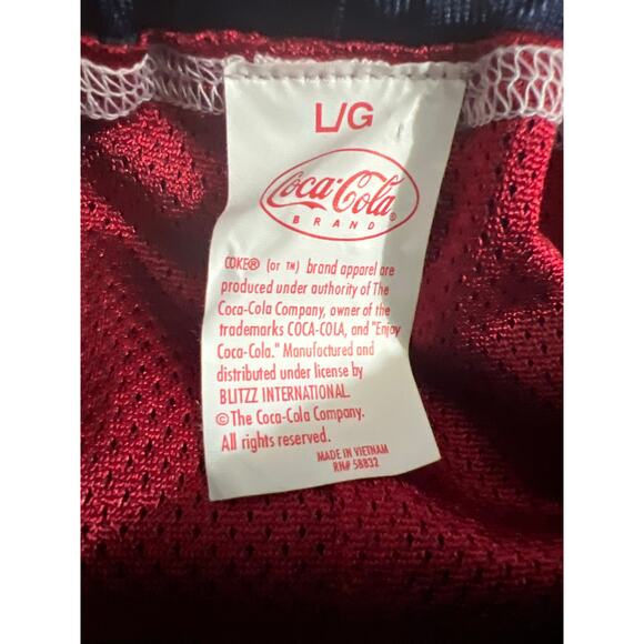 Vintage Coca Cola Mens Reversible Tracks Pants Blue/Red Size Large - Picture 9 of 11